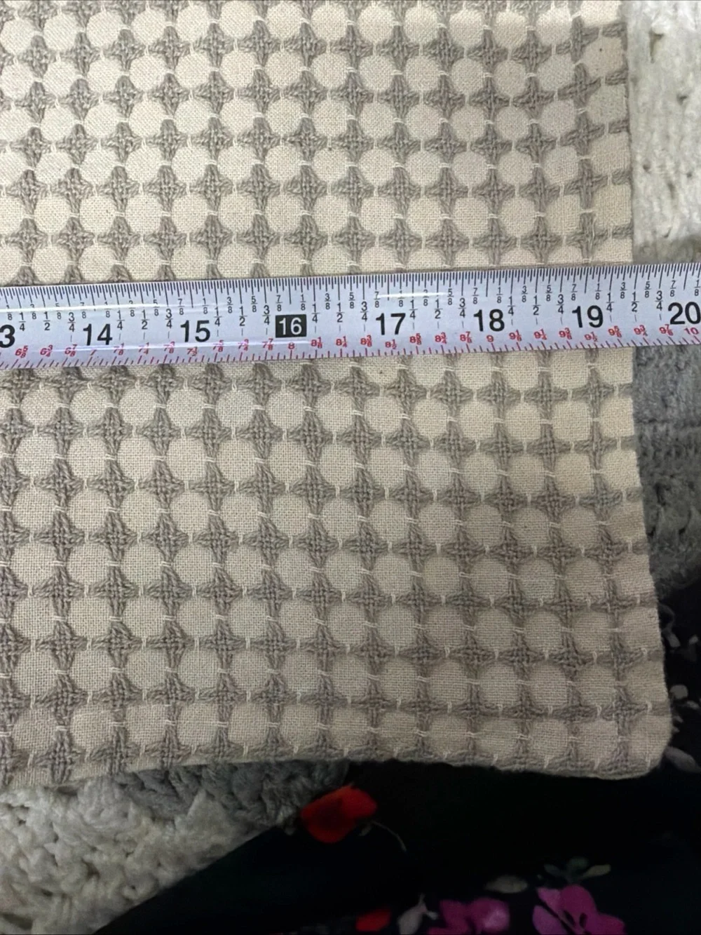 Brielle home euro size pillowcases waffle knit beige cream 24”x19.5”